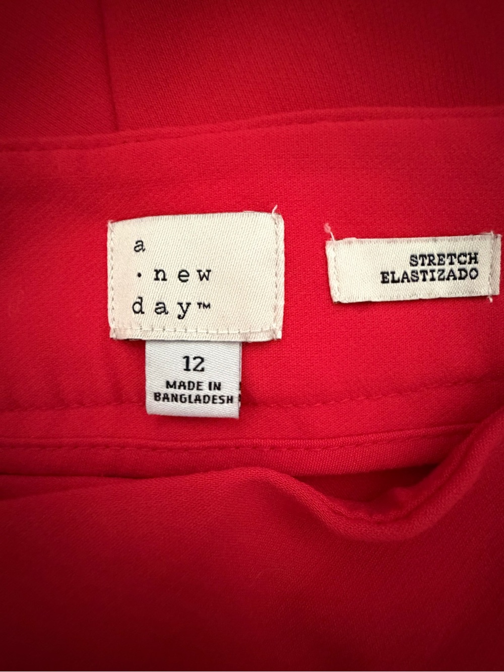 a new day Red Tailored High-Rise Shorts Sz 12 - Picture 3 of 3